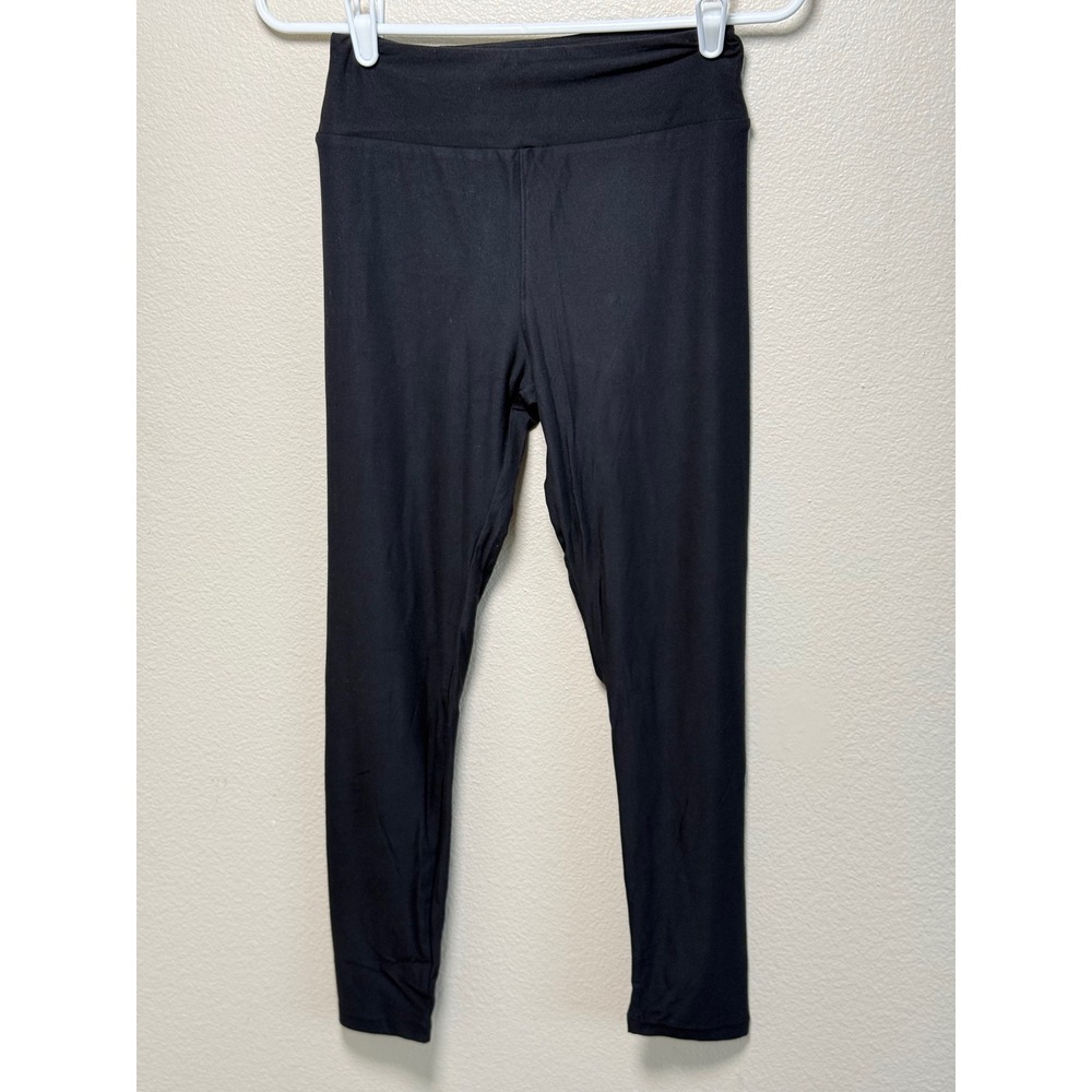 LuLaRoe Black Leggings One Size OS Solid Buttery Soft High Waist NIP